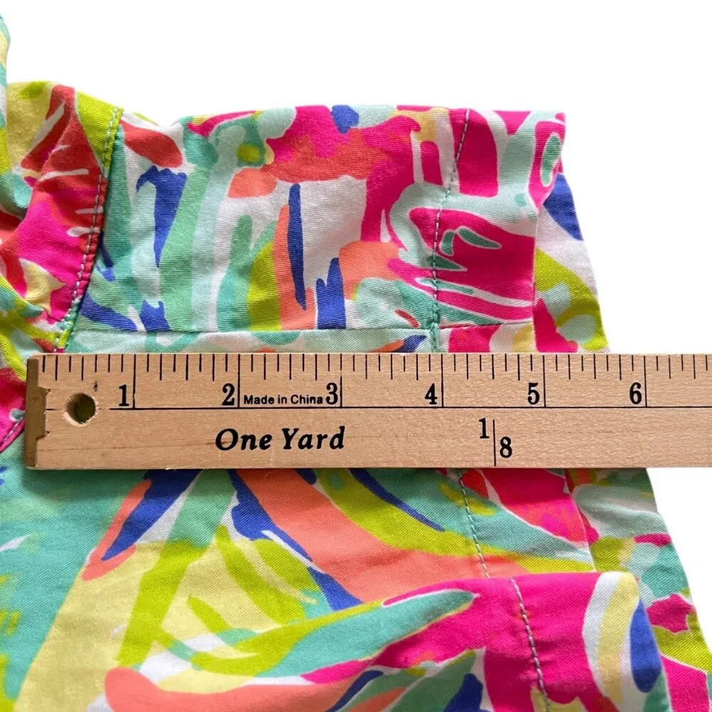 Lilly Pulitzer Callahan Shorts Womens‎ 00 Vibrant Tropical Cotton Stretch Preppy